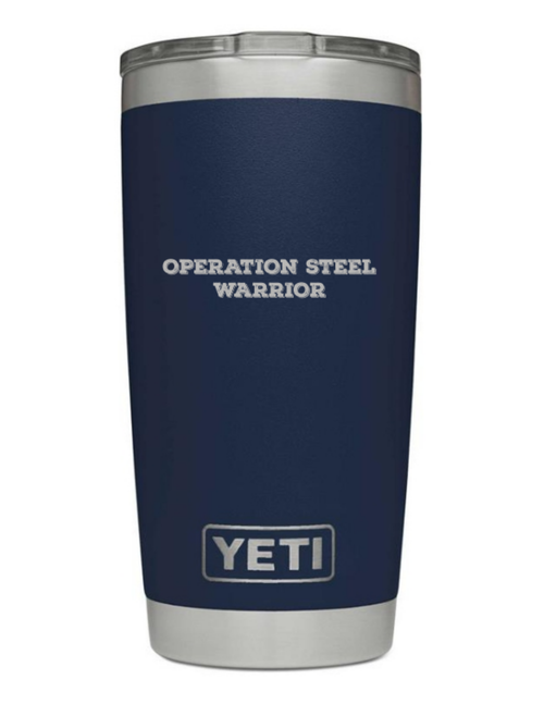 Operation Steel Warrior YETI 20oz Rambler Navy Tumbler
